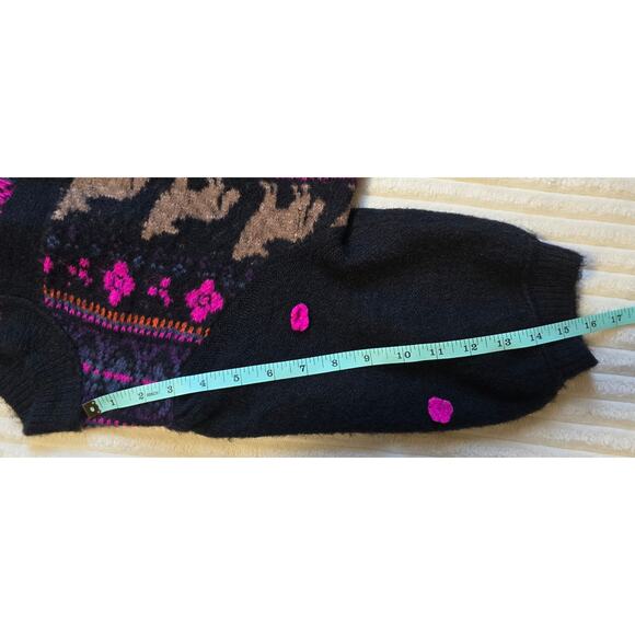 Free People Floral Wolf Janie Wool Blend Jacquard Cardigan Sweater - Picture 10 of 10